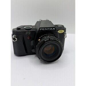 Pentax P3 35mm SLR Film Camera w/ SMC Pentax-A 50mm f/1.7 Lens Tested Powers On
